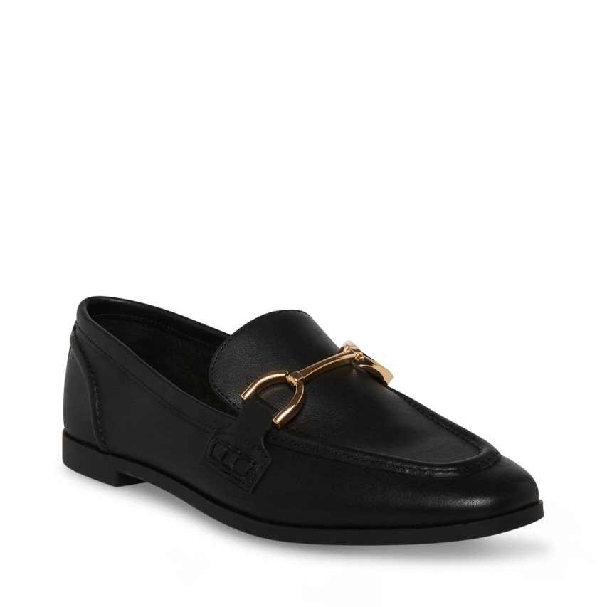 Loafers Steve Madden Carrine Cuero Mujer Negras | ES HG2469